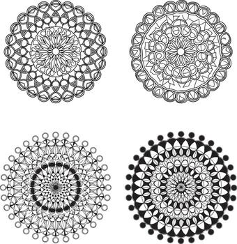 Circular pattern in the form of a mandala vector