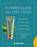Product Launch Summer Essentials for Beauty template