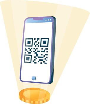 A flat style illustration showing blockchain connection concept vector