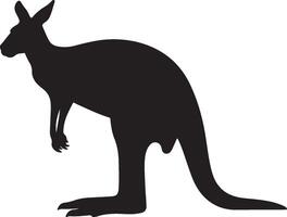 rojo canguro marsupial siluetas vector
