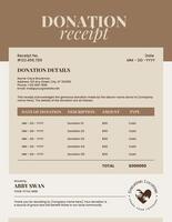 Proof of Donation Receipt Template