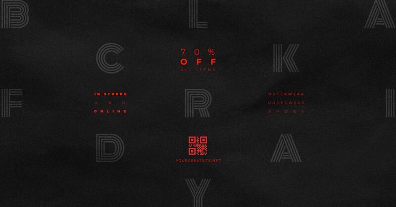 Minimalist Black Friday Apparel Sale for Facebook Ad Post