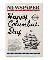 White Columbus Day Instagram Post Template