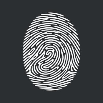 Unique Fingerprint Image for Security, Identification, and Personal Authentication Graphic Designs vector
