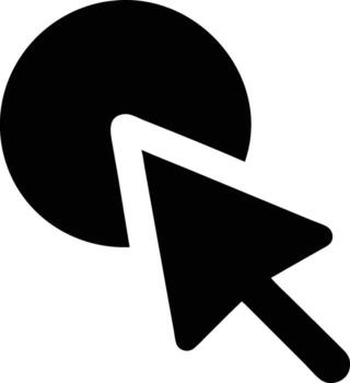 Black Mouse Pointer Interacting with Button on White Background vector