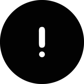 Exclamation Mark Icon in Black Circle Isolated on White Background. vector