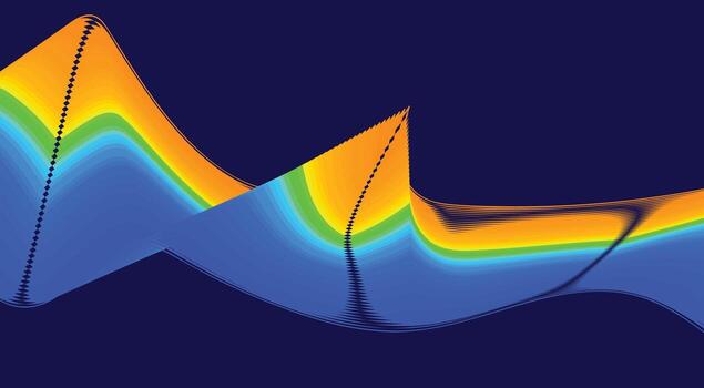 Colorful wave patterns in abstract design vector