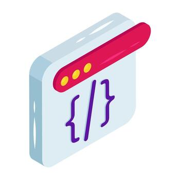 coding window icon illustration vector
