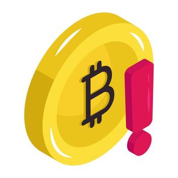 An icon design of bitcoin error vector