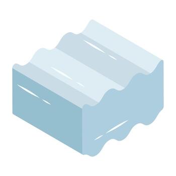 Unique icon of concrete block vector
