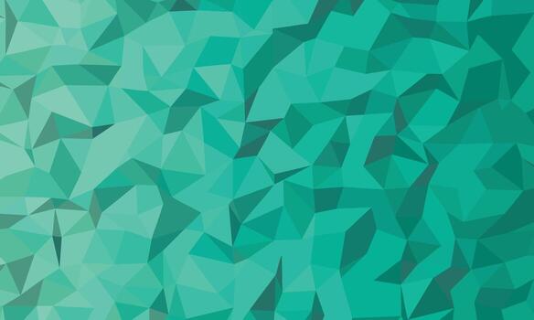 Geometric abstract green teal gradient low poly textured background pattern design vector
