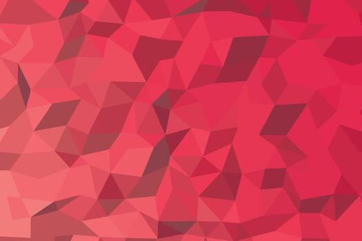 Vibrant low poly abstract geometric background with shades of red and pink vector