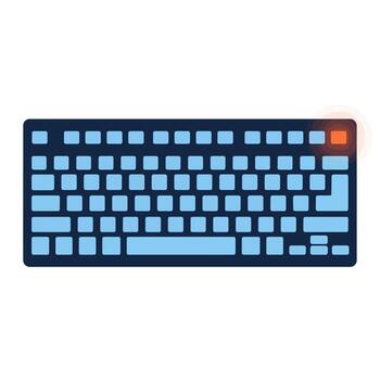 Glowing Keyboard Button Illustration vector
