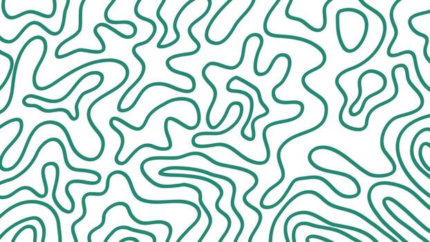 A trendy abstract background featuring wavy lines in a green color on a white background. vector