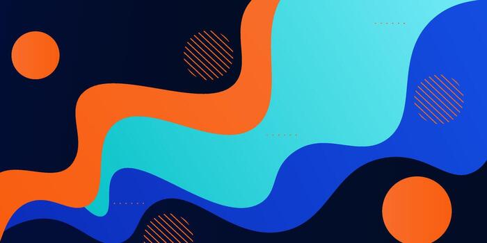 Trendy abstract colorful wave background. Simple wave fluid pattern banner on a dark background. eps10 vector