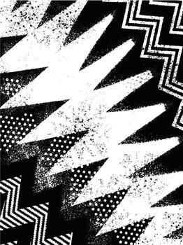 Abstract Grunge Background with Random Zigzags and Halftone Effects vector