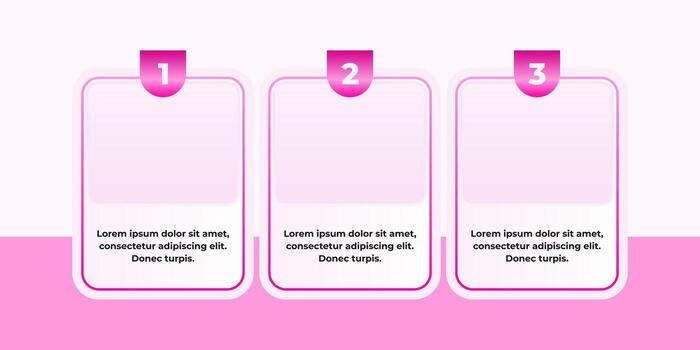 Modern Infographic Template with Four Pink Vertical Text Boxes for Step-by-Step Presentations vector