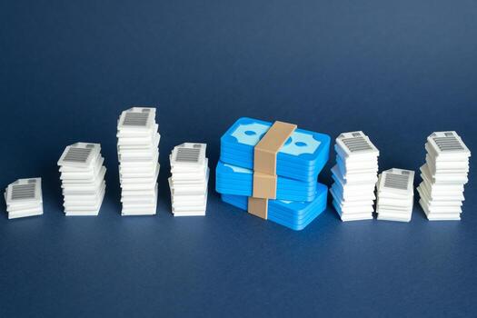 Bureaucratic barriers and bribes with money. Find free financial resources and redirect them to work, transparency in finance, anti corruption, fair business practices photo