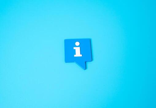 Information symbol. Information reference, FAQ, customer help, support service, user guide, knowledge base, data access, quick answers for visitors and clients photo