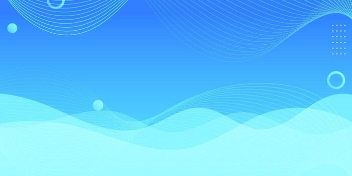 Blue gradient abstract background with soft wave shapes, modern design template. vector