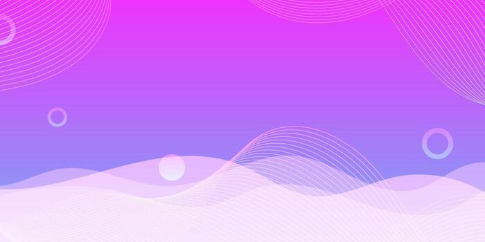 Pink gradient abstract background with smooth wave lines, modern design. vector
