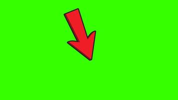 Animated arrow pointing right icon, symbol of arrow with green background, seamless loop Stock Footage 4k video