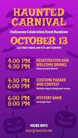 Halloween Event Rundown template