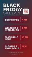 Black Friday Sale Event Rundown template