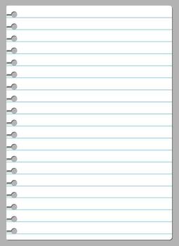 Illustration of a Torn Page of lined white paper from a spiral notebook vector