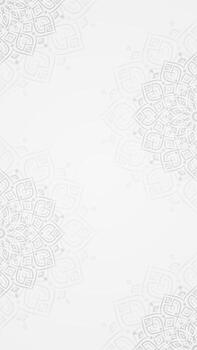 Simple Clean Flat Monochrome Vertical Background With Mandala Pattern And Symmetrical Abstract Details vector