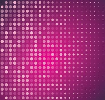 Pink and purple halftone background with circular dots in gradient effect. Abstract design for digital, modern, and creative concepts. vector