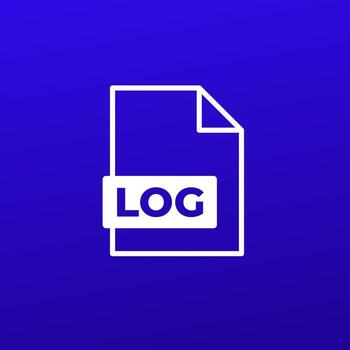 Log file icon, design vector