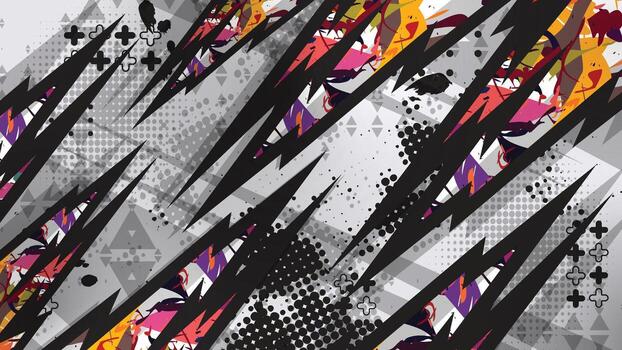 a colorful abstract background with many different designs vector