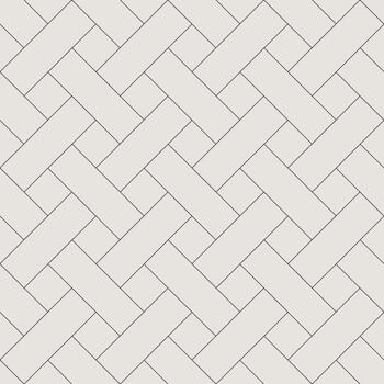 Seamless geometric outline pattern with interlaced rectangles forming a herringbone weave texture vector
