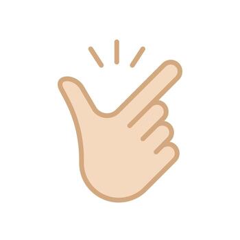 Hand snapping fingers, symbol of simplicity, ease of use, and quick solution. vector