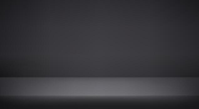 Black Background Empty Room Studio with table. Space for selling products on the website. illustration. vector