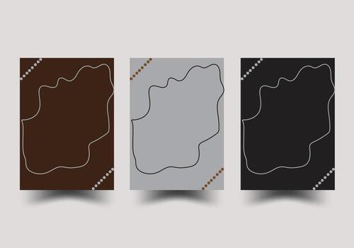 Abstract geometric designs three vertical rectangular shapes with marble veining texture backgrounds vector