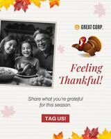 Canadian Thanksgiving Instagram Post 4:5 template