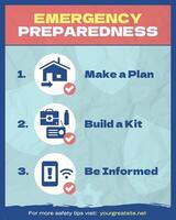 Emergency Preparedness Instagram Post template