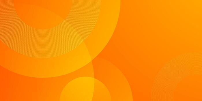 Orange abstract background with geometric circle shapes pattern design. Simple banner element concept. vector
