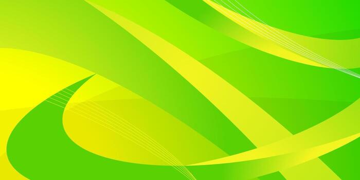 Abstract curve shapes pattern with gradient green and yellow banner background. Simple and trendy background design. vector