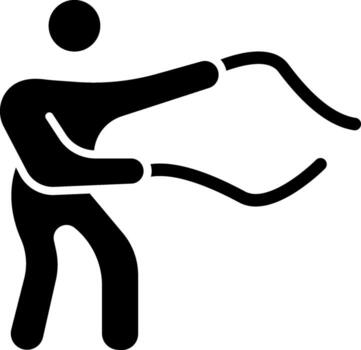 Battle Rope Minimal Abstract Art Object vector