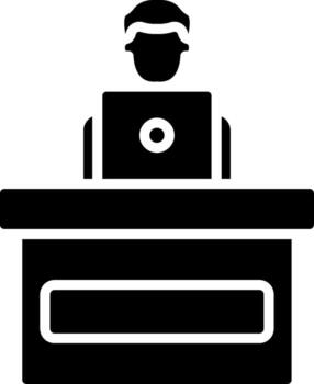 Man Layer Working App Based UI Graphic vector