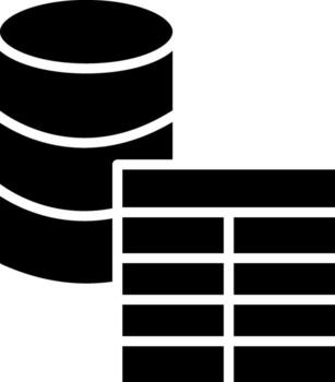 Database Table Outlined Linear Art Artwork vector