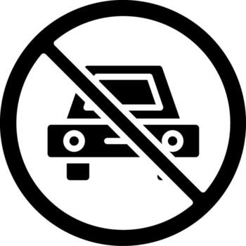 No Car Sharp Edge Clean Visual vector