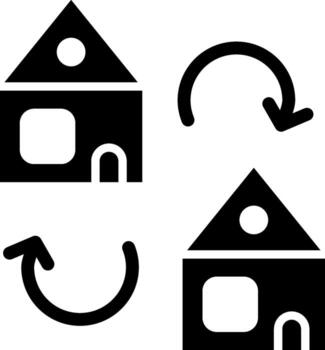 reemplazo sólido llenar forma símbolo vector