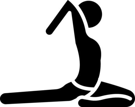 Flying Pigeon Pose Eka Pada Galavasana Digital Abstract Tech Element vector