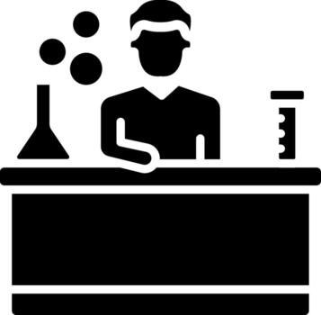 Chemist Working Smooth Rounded UI Symbol vector