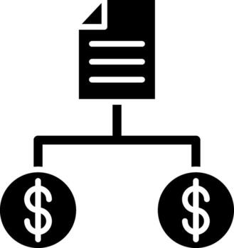 Structured Data Dark Mode UI Symbol vector