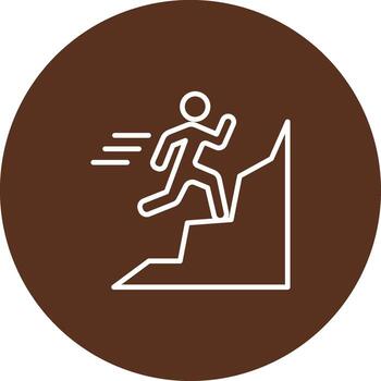 Trail Running Simplified Line Mark vector